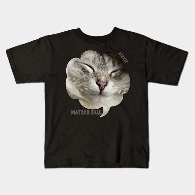 Matzah Ball Cat Kids T-Shirt by WTK